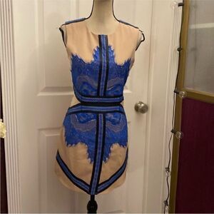 Endless Rose Cream Chic/ blue lace  Dress, S